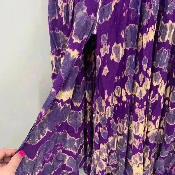 $411 Kahindo Maxi Dress Womens 2 Tie Dye Print Flowy Festival Bohemian Cruise - Picture 7 of 13